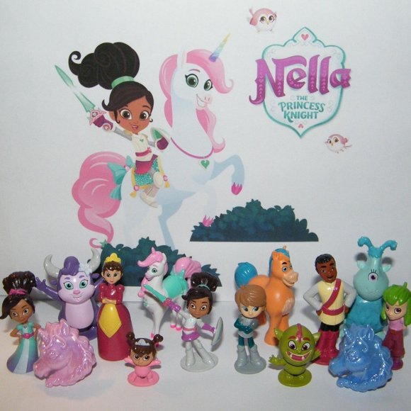 Nella the Princess Knight Party Favors Set of 14 with 12 Figures and 2 UniRings - Picture 1 of 7